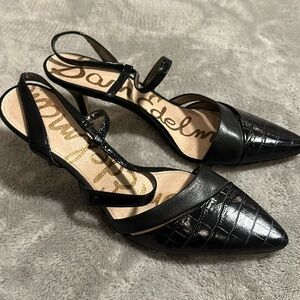 Sam Edelman black strappy heels size 8